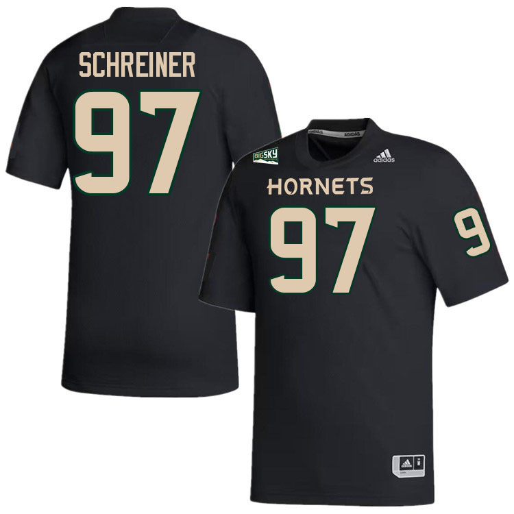 Sacramento State Hornets #97 Zach Schreiner College Football Jerseys Stitched Sale-Black